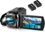 kimire Video Camera Camcorder Digital Camera Recorder Full HD 1080P 15FPS 24MP 3.0 Inch 270 Degree Rotation LCD 16X Digital Zoom Camcorder Camera